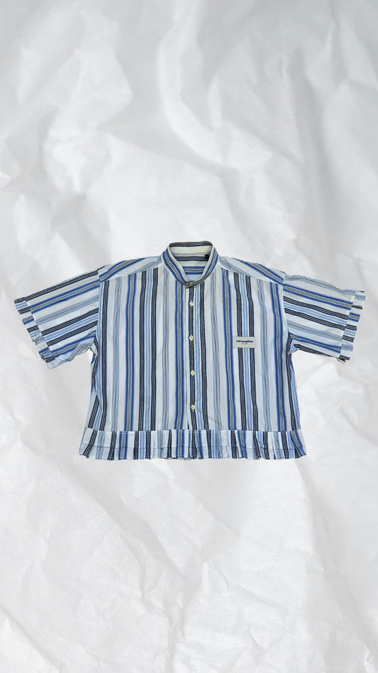 Blouse rayée plissée