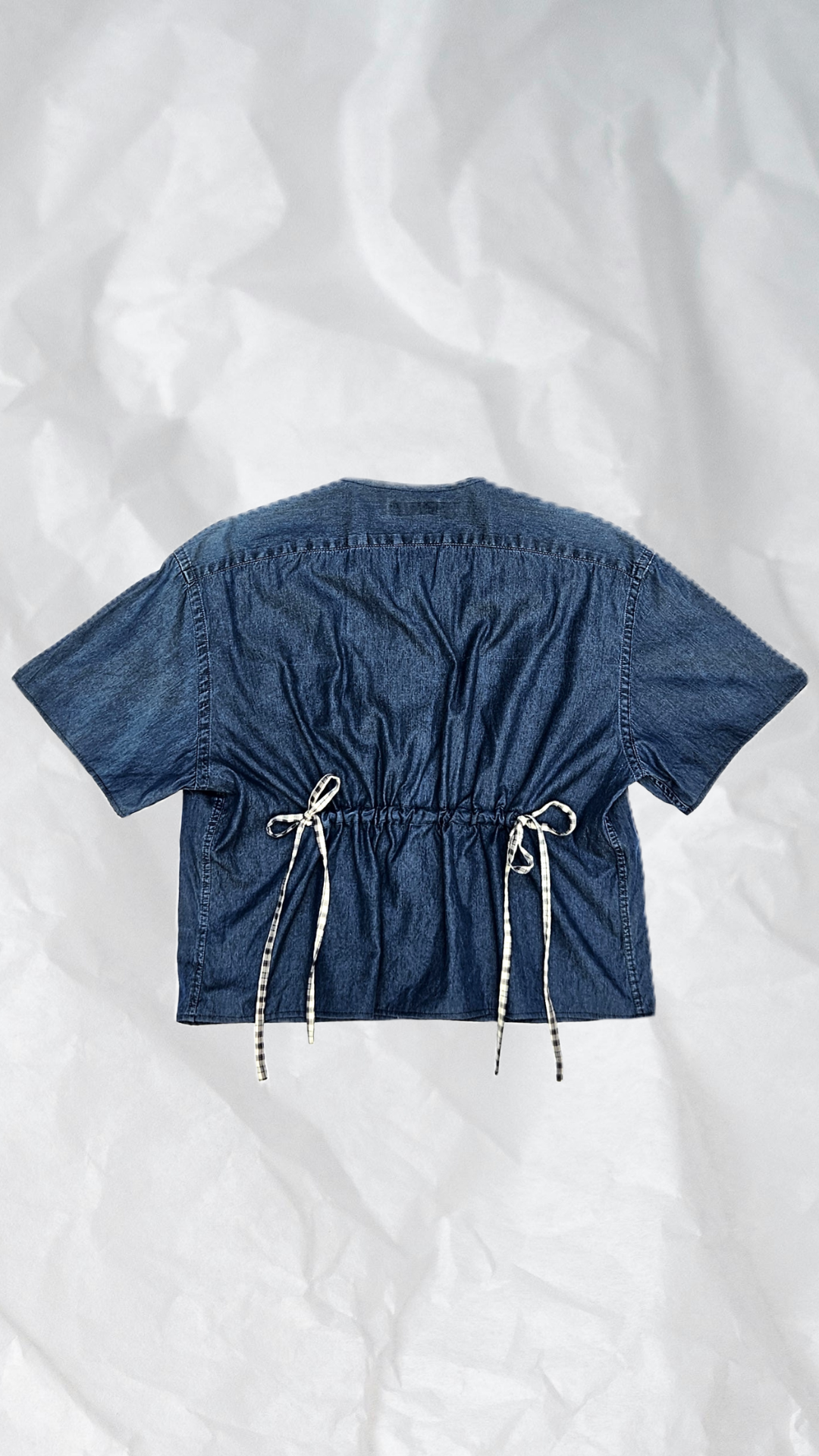Blouse denim à nouer