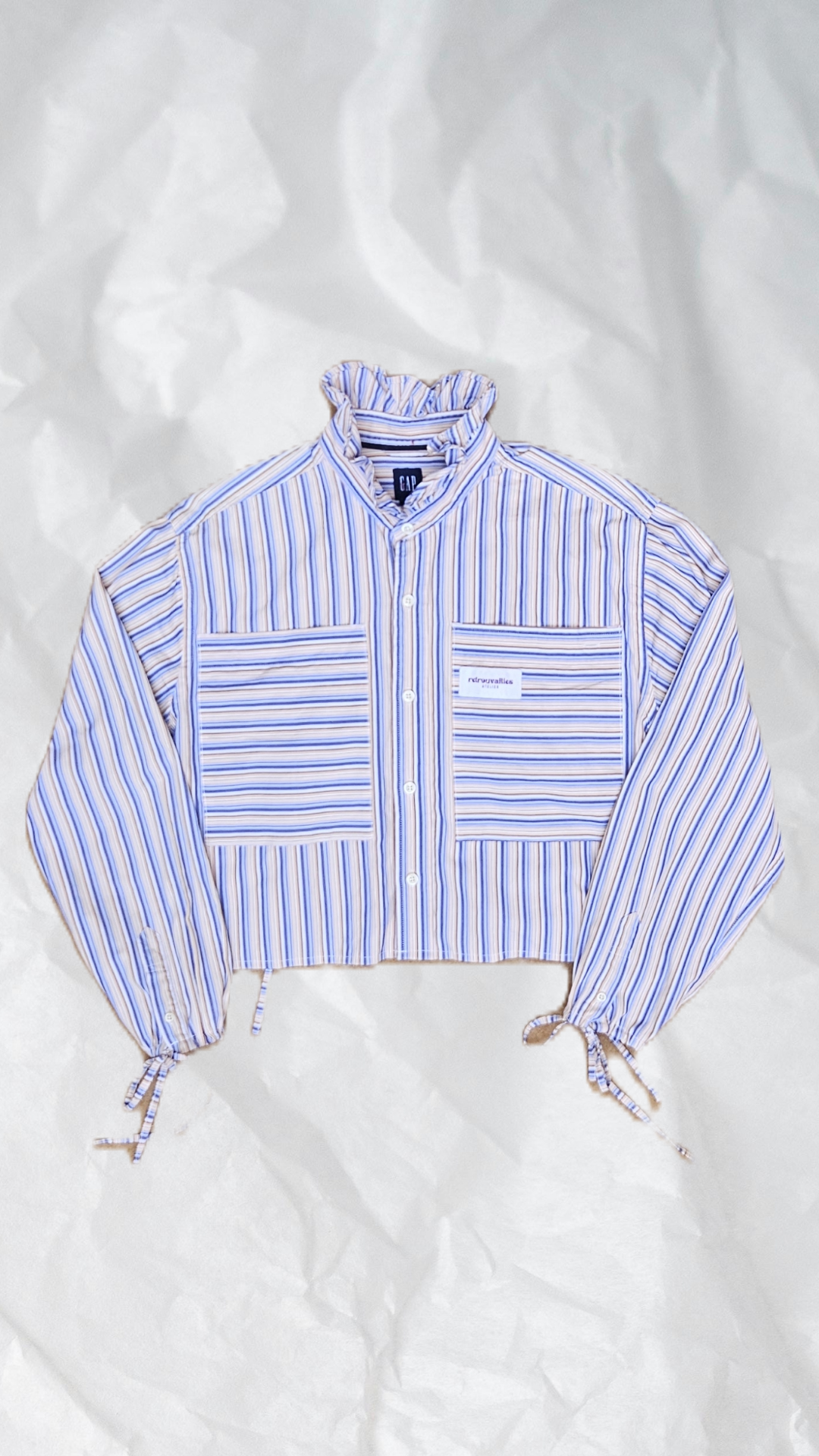 Chemise volants et fronces dos