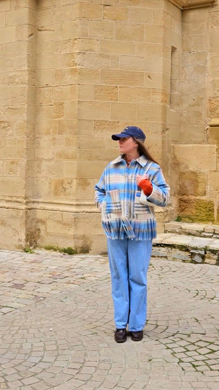 Veste couverture franges