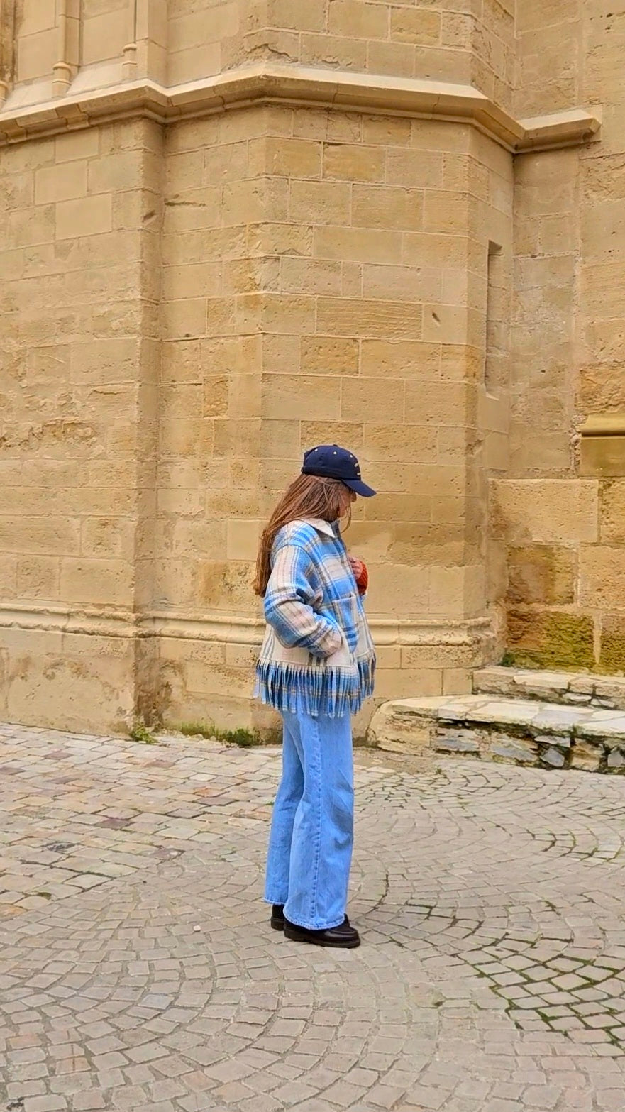 Veste couverture franges