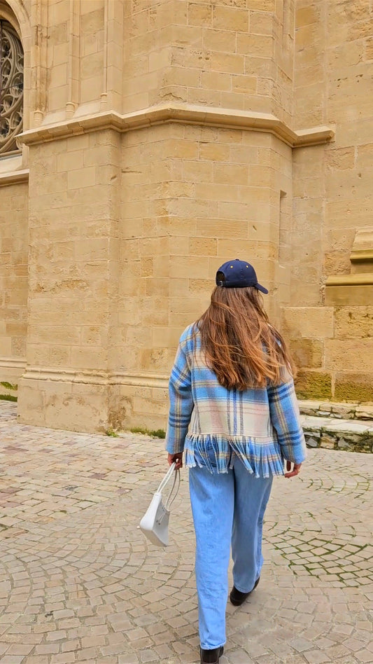 Veste couverture franges