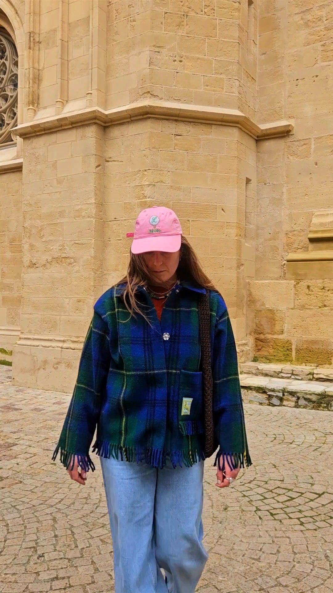 Veste couverture franges