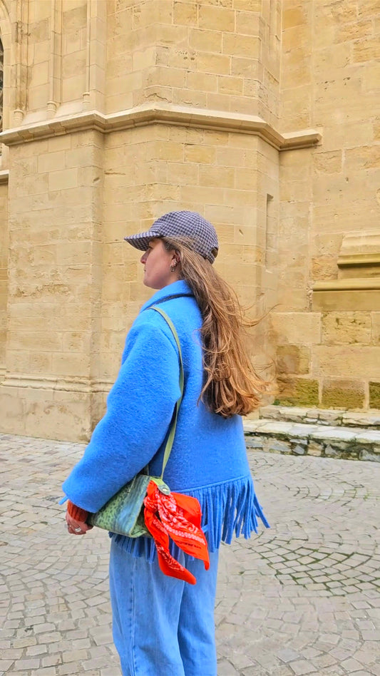 Veste couverture franges