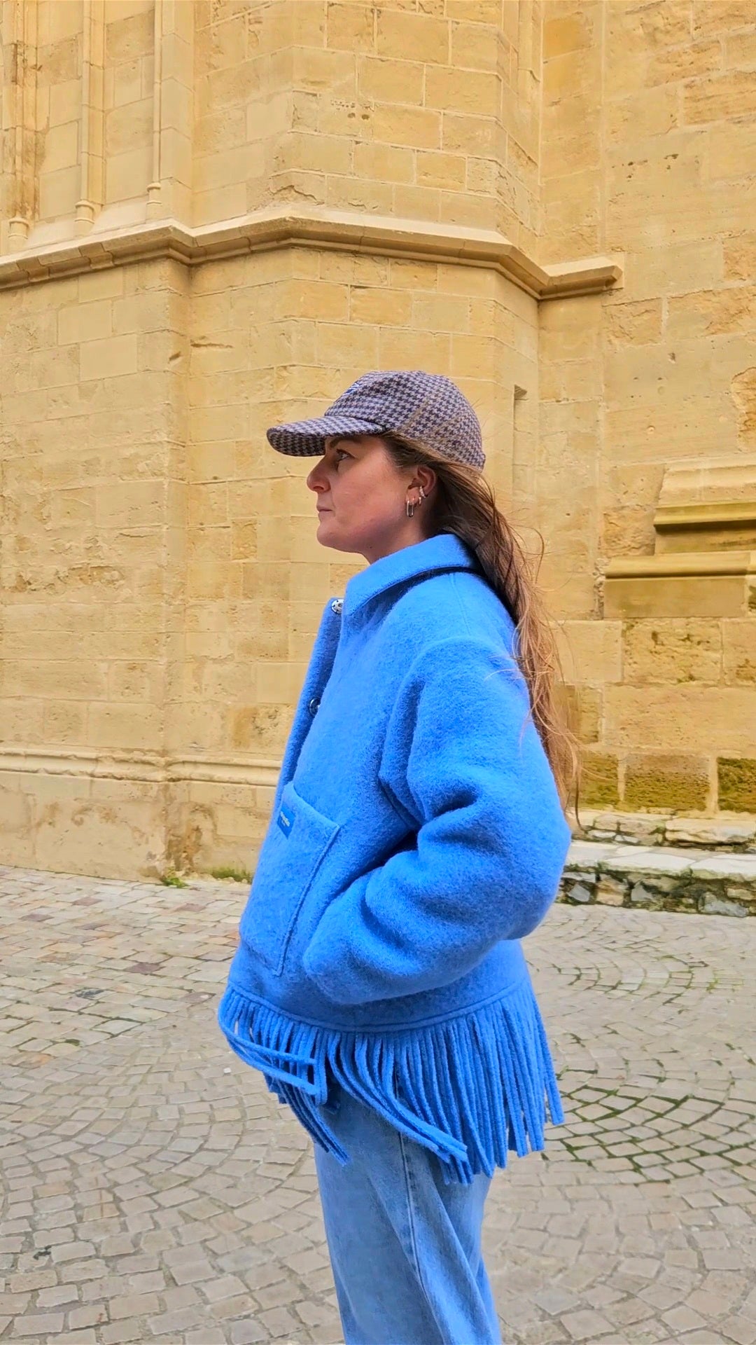 Veste couverture franges