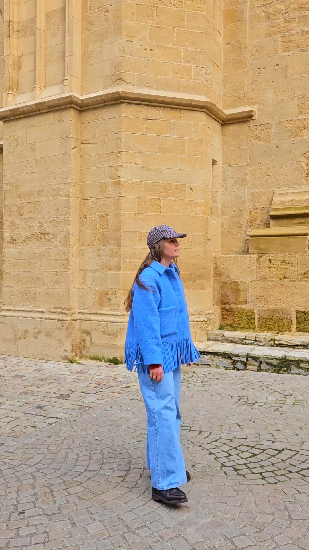 Veste couverture franges