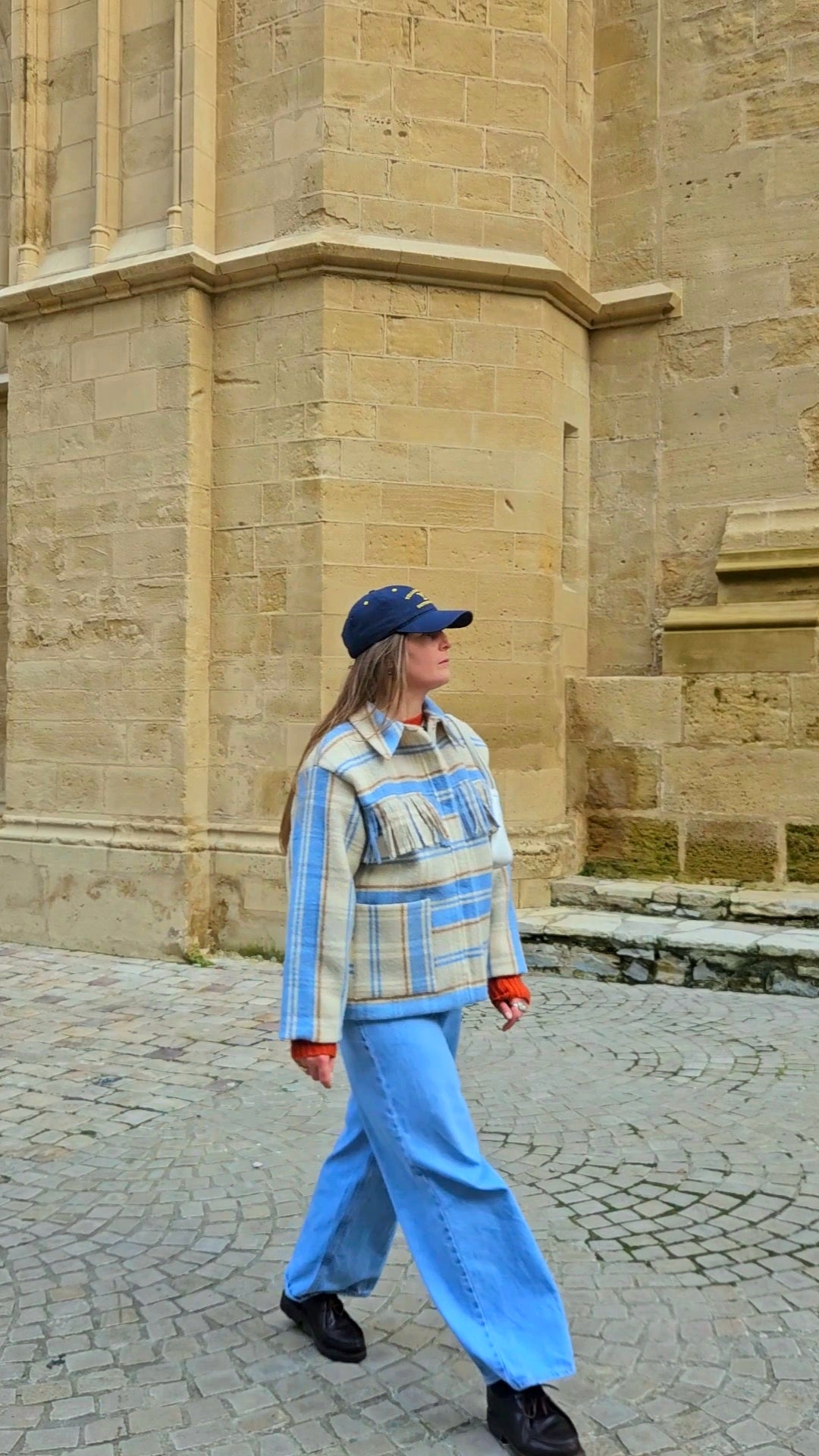 Veste couverture franges