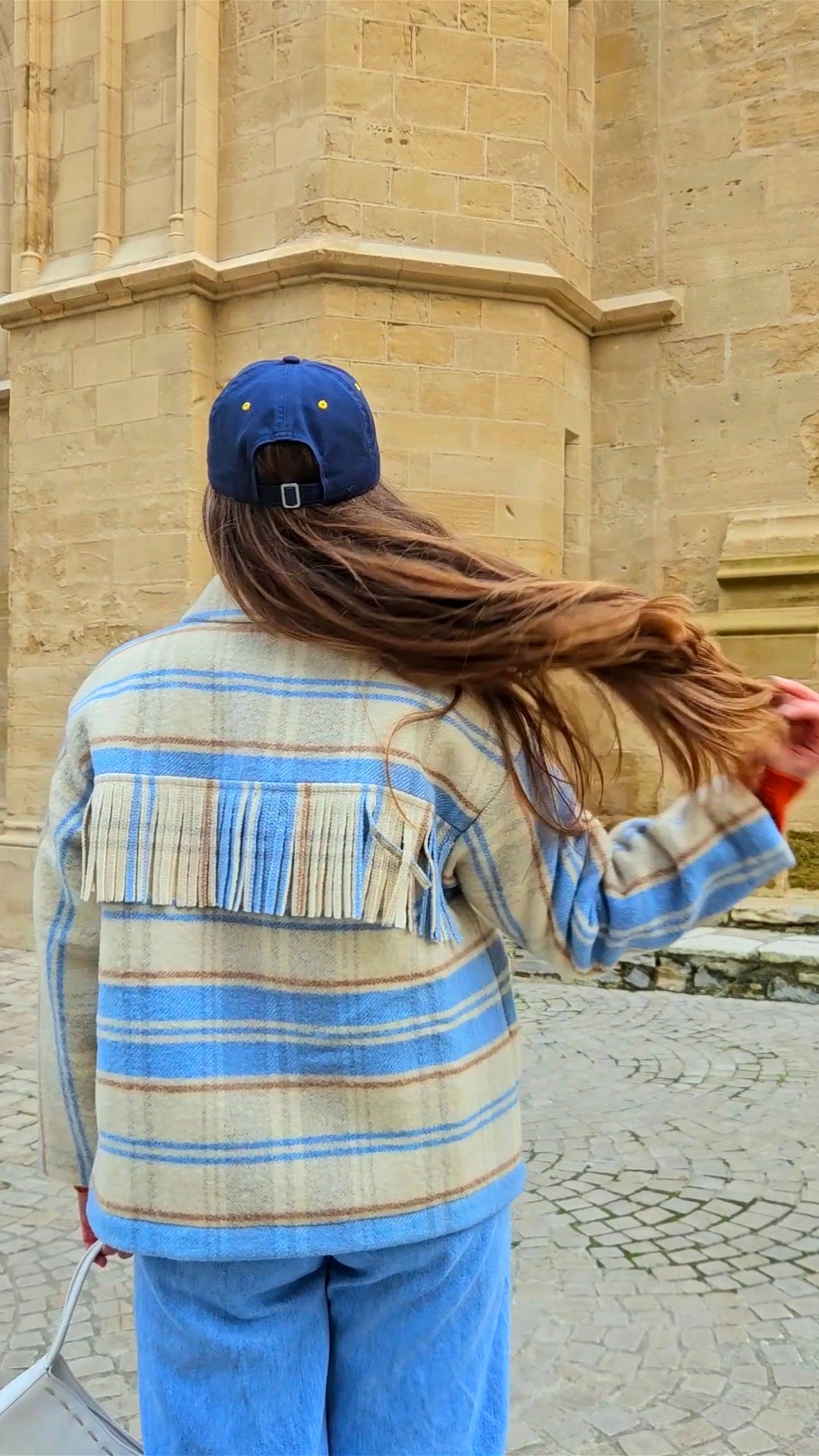 Veste couverture franges