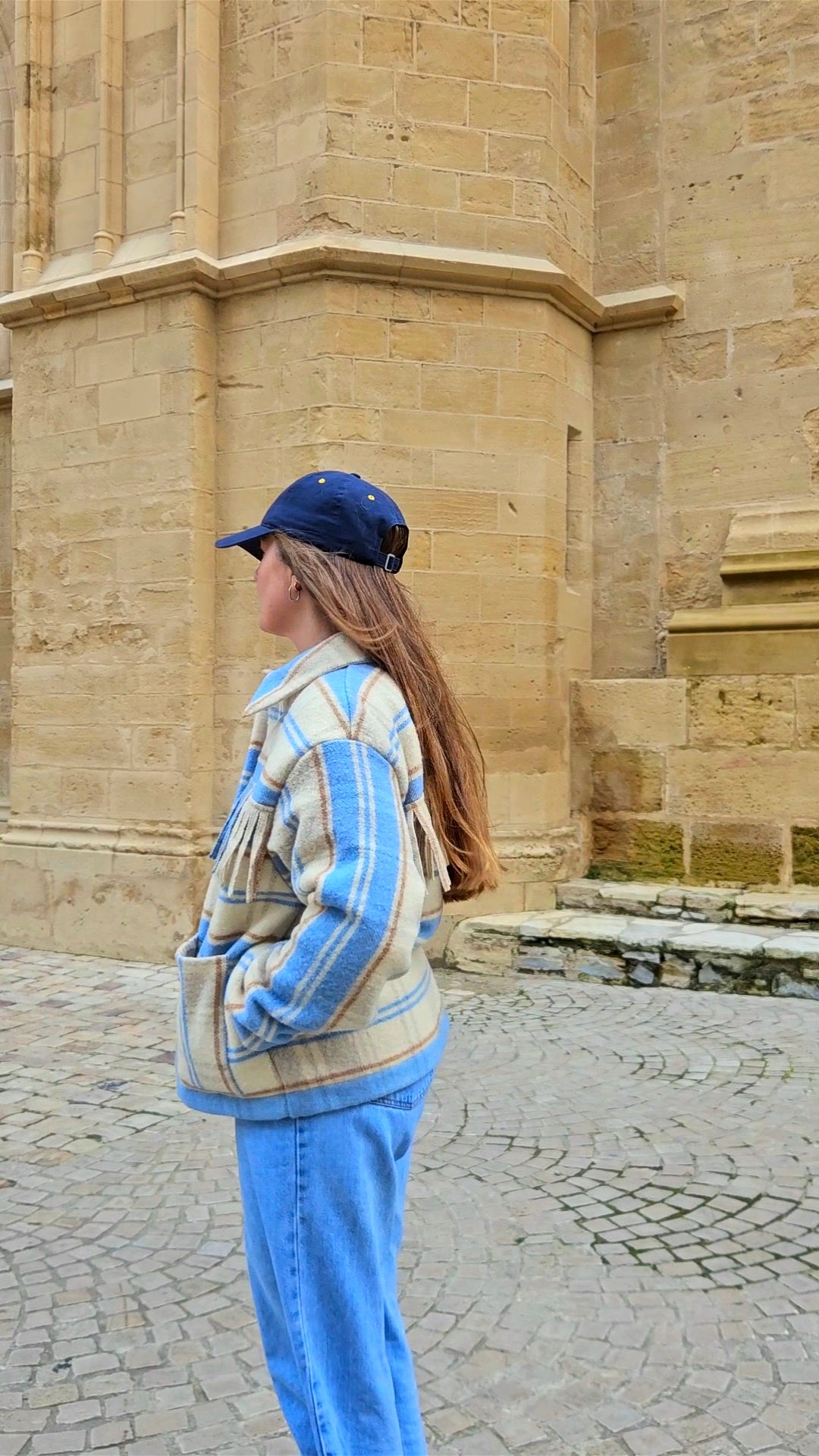 Veste couverture franges