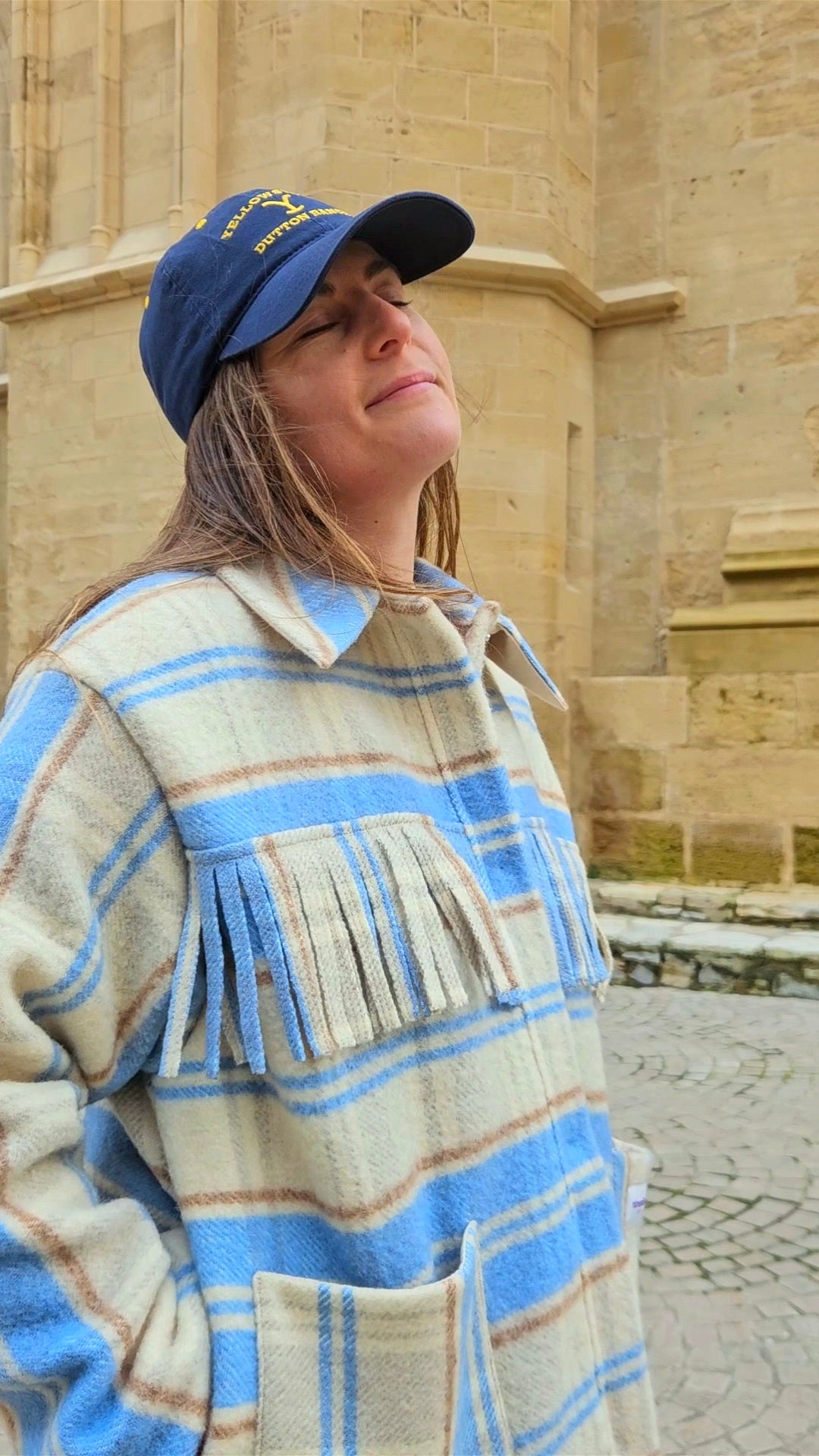 Veste couverture franges