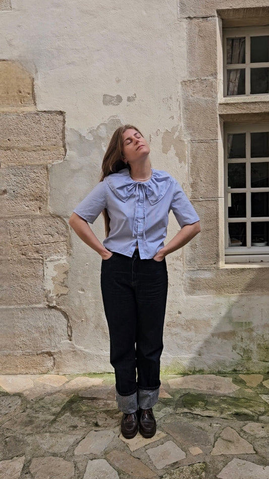 Blouse col XL à nouer