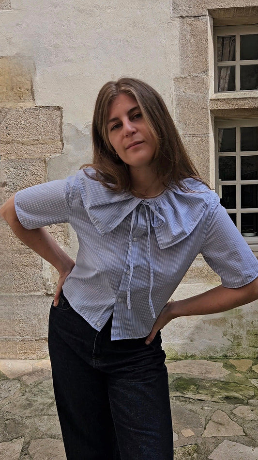 Blouse col XL à nouer