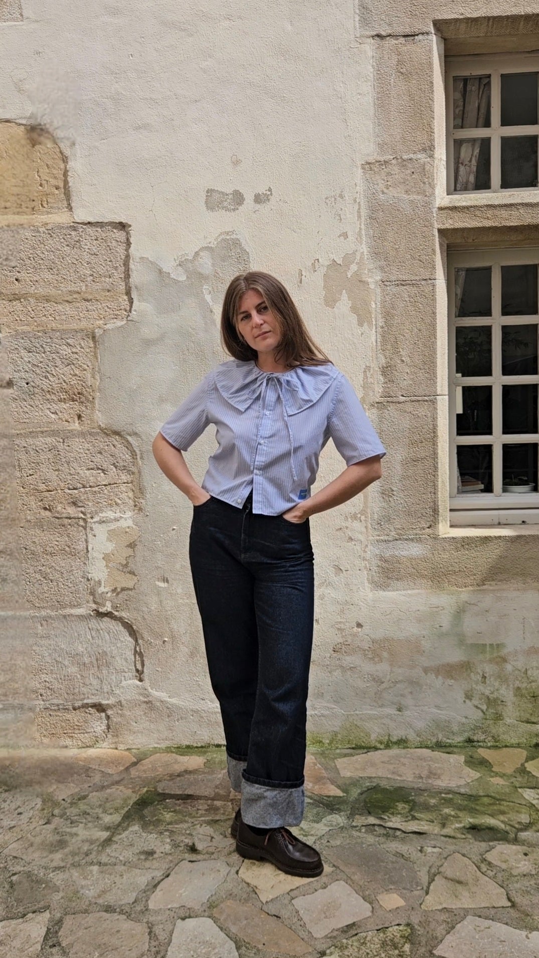 Blouse col XL à nouer