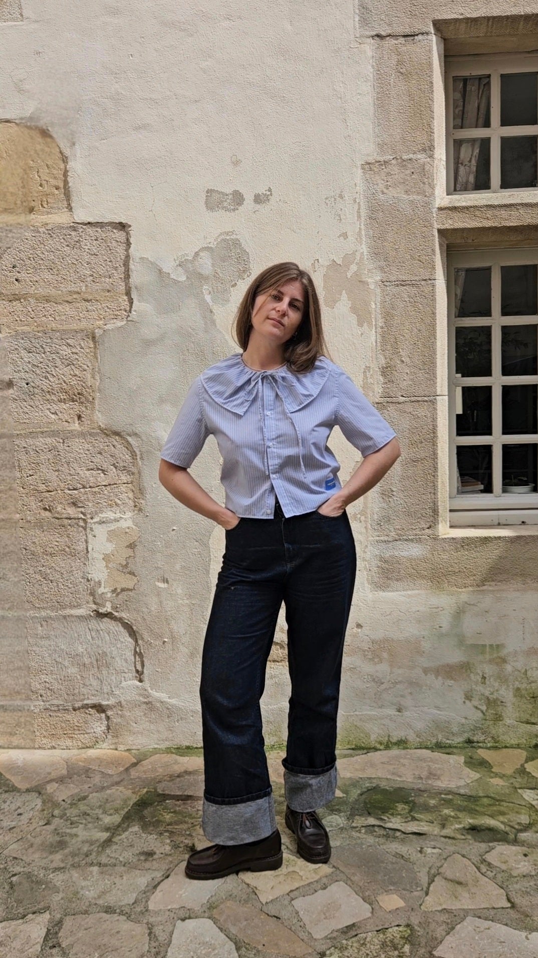Blouse col XL à nouer