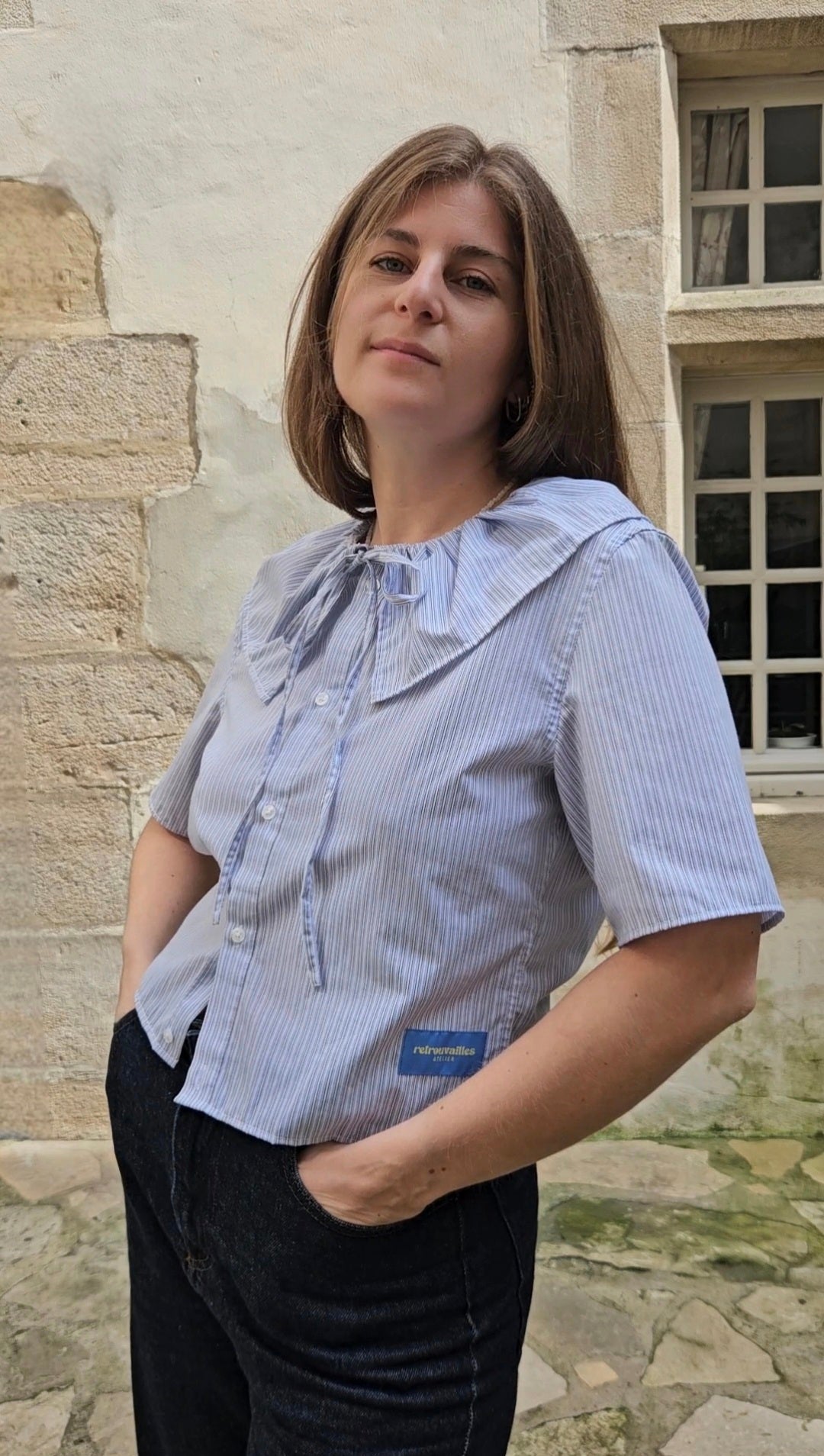 Blouse col XL à nouer