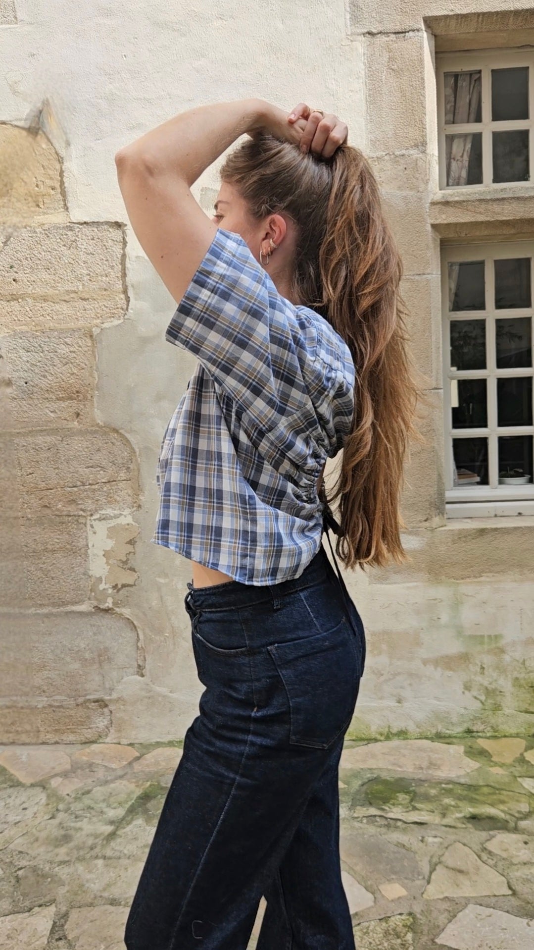 Blouse à nouer dos nu