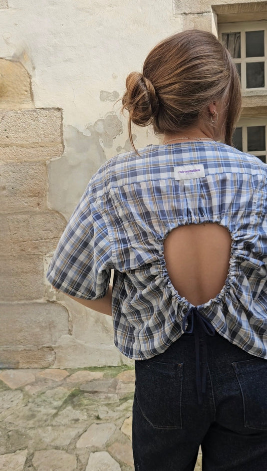Blouse à nouer dos nu