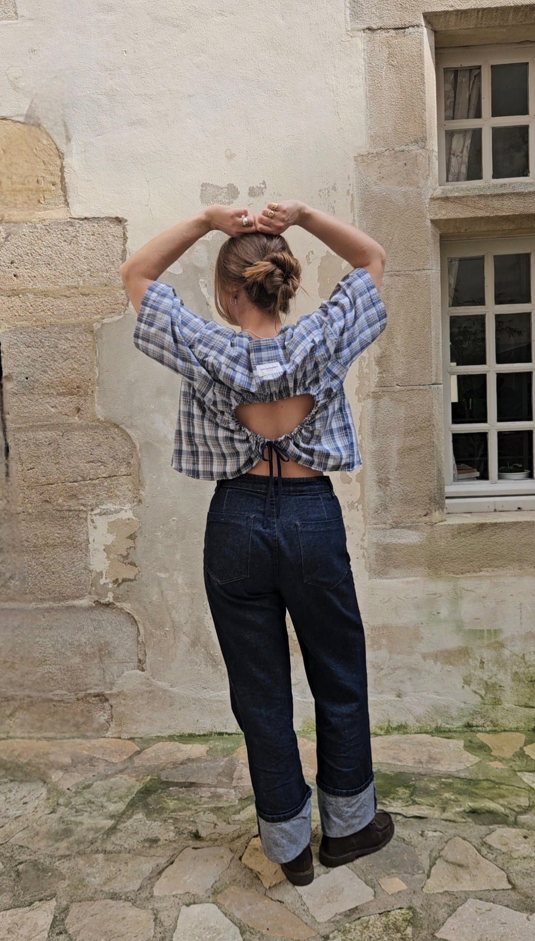 Blouse à nouer dos nu