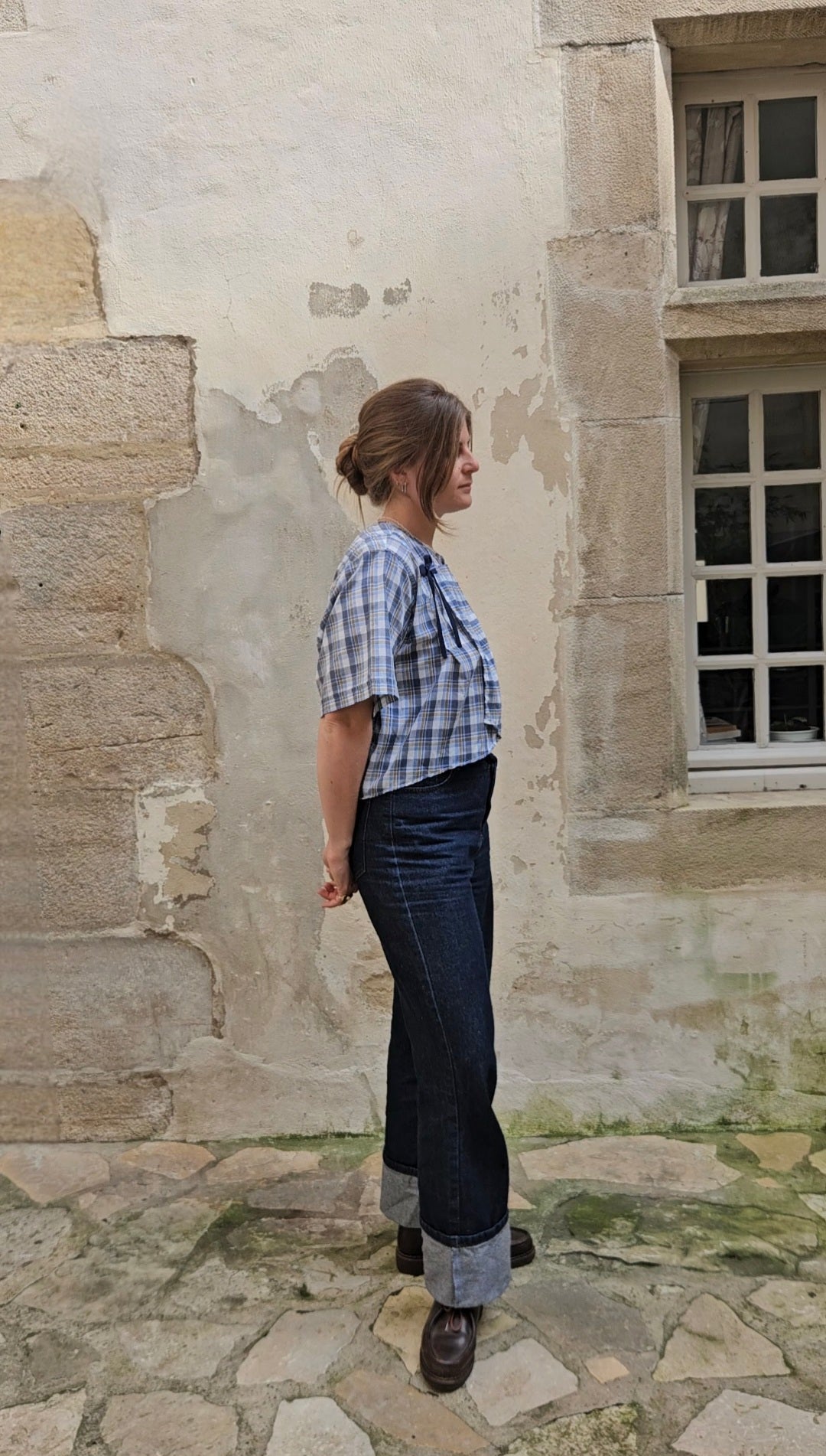 Blouse à nouer dos nu