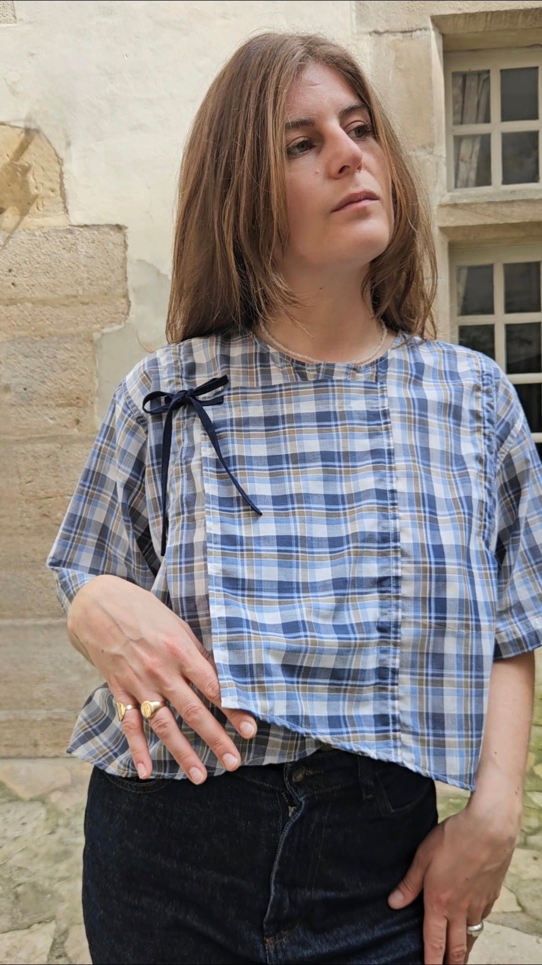 Blouse à nouer dos nu