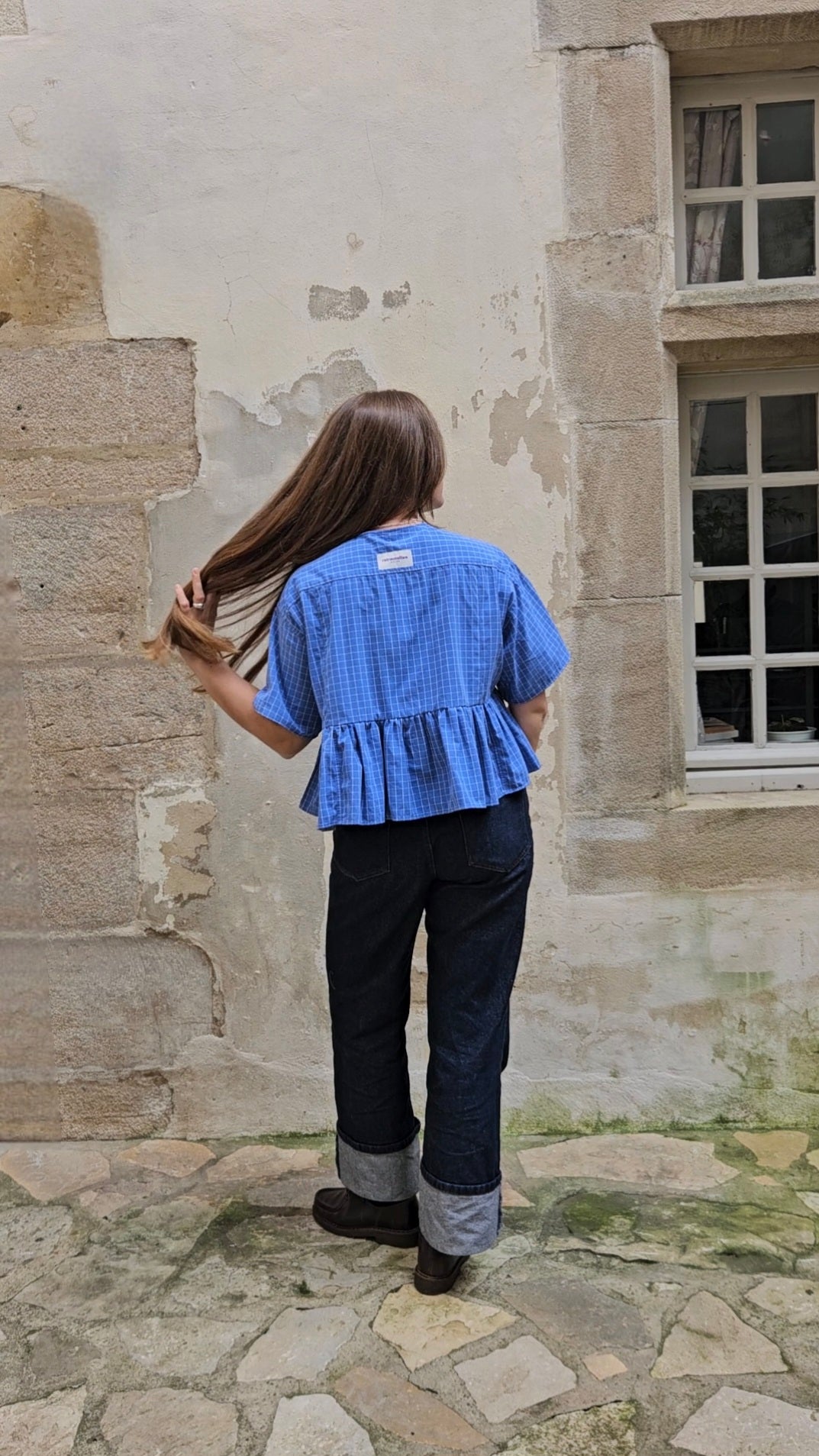 Blouse à 2 carreaux