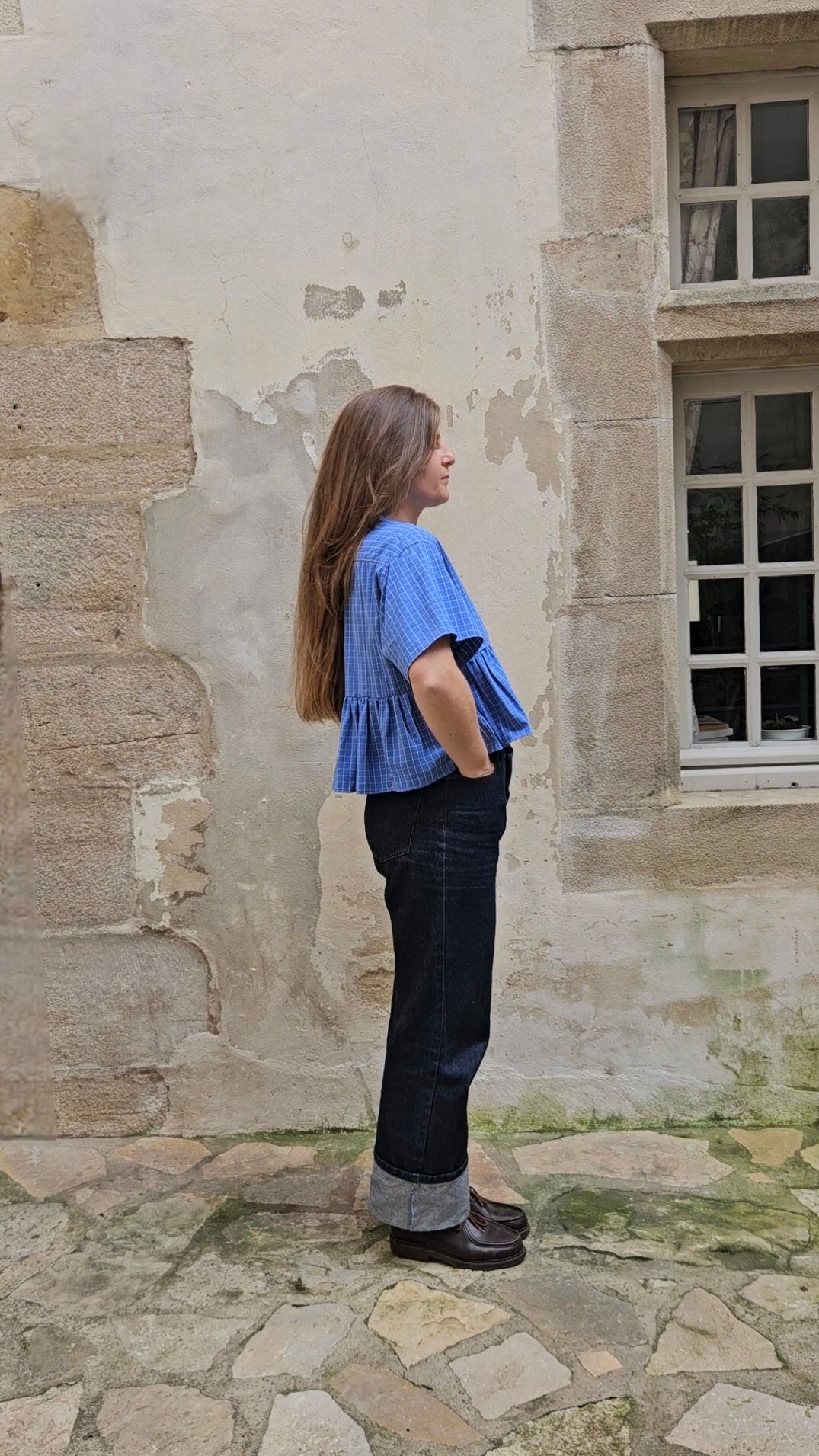 Blouse à 2 carreaux