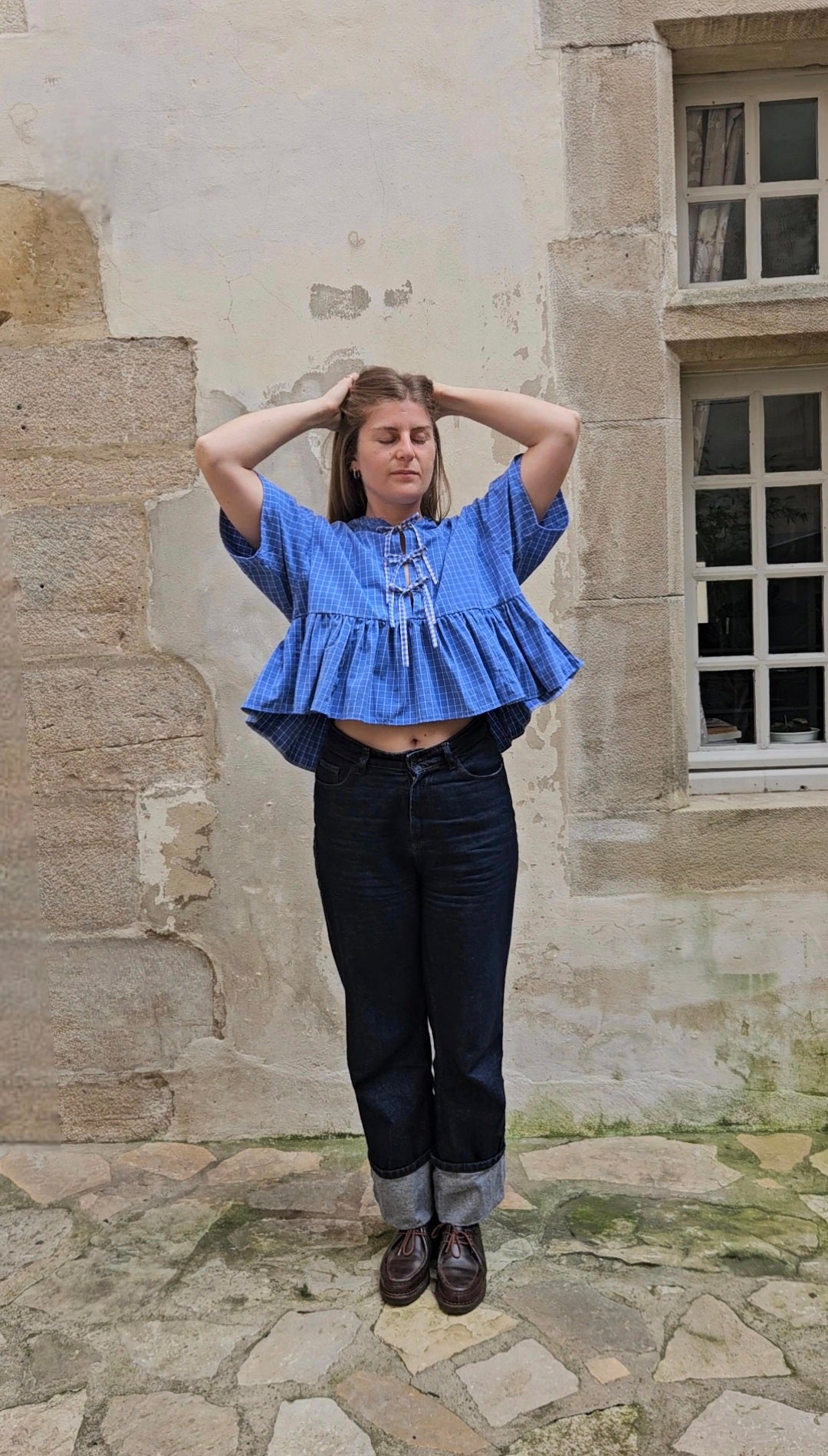 Blouse à 2 carreaux