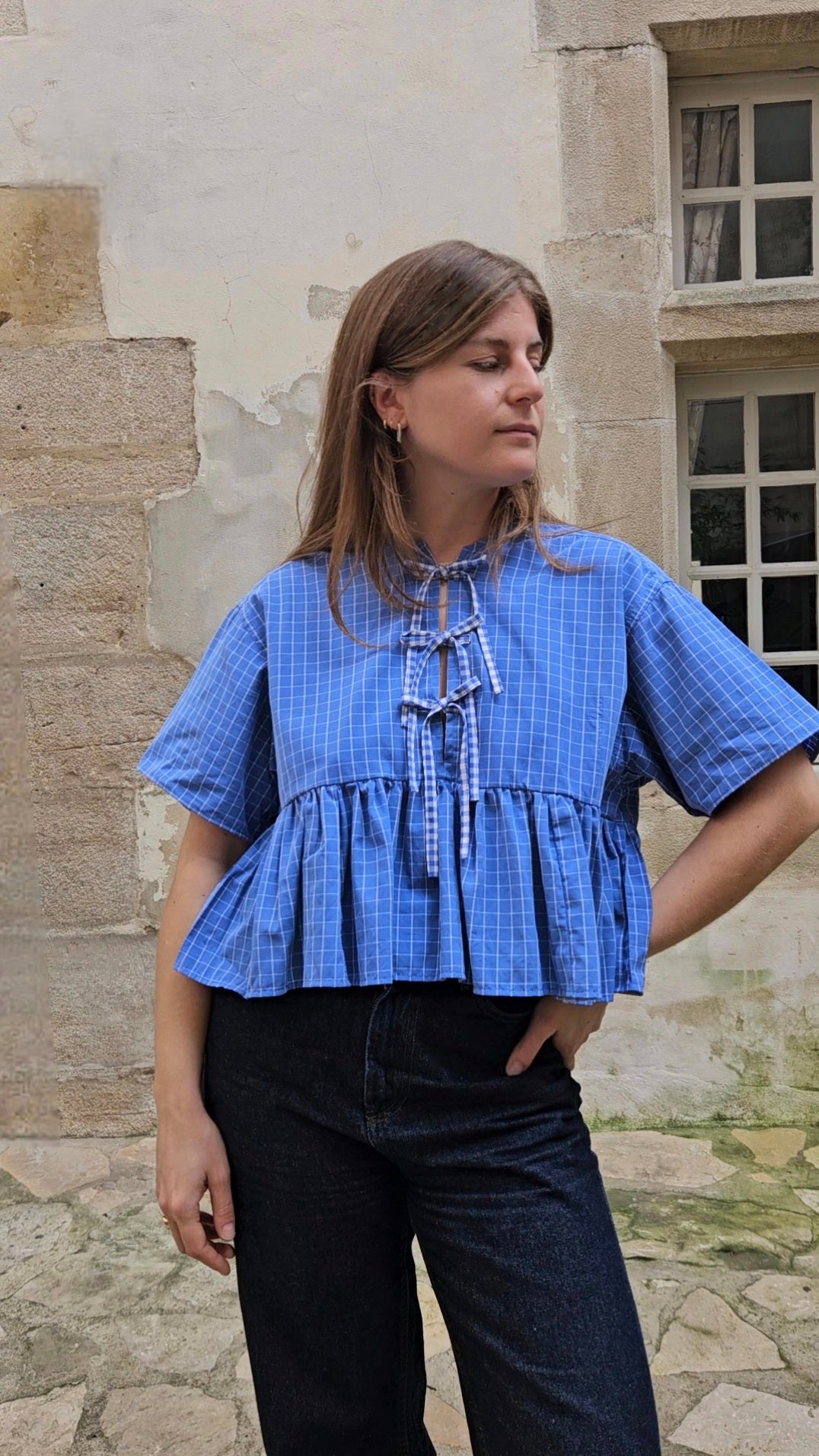 Blouse à 2 carreaux