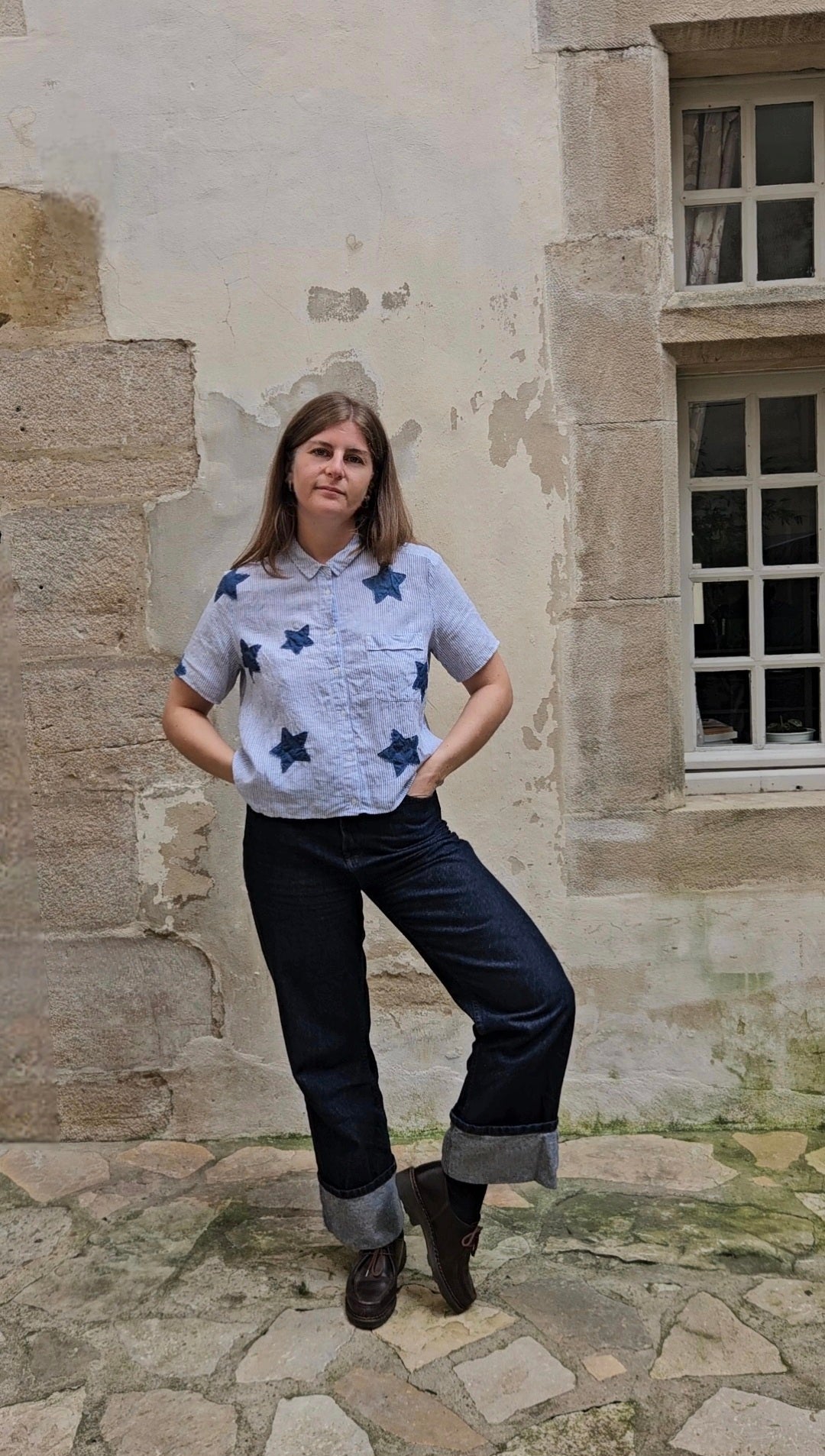 Blouse rayée étoilée