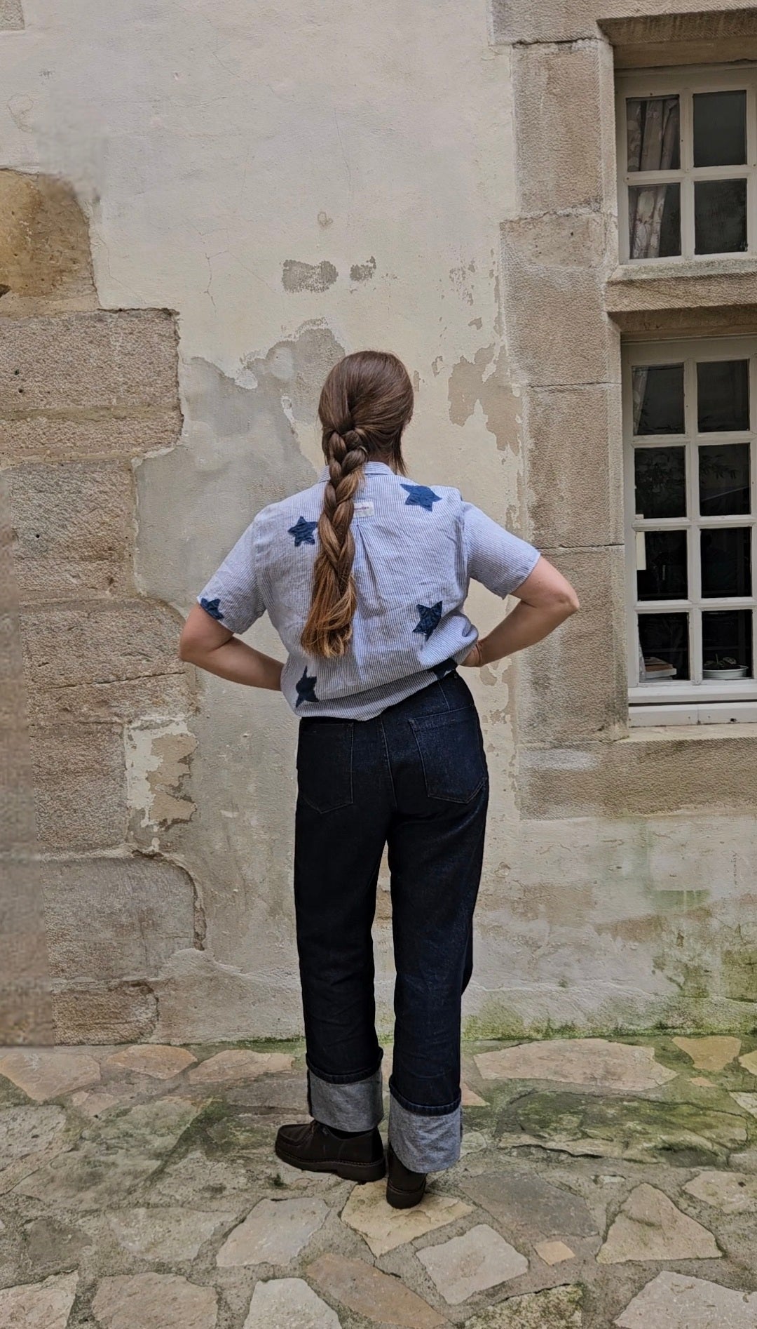 Blouse rayée étoilée