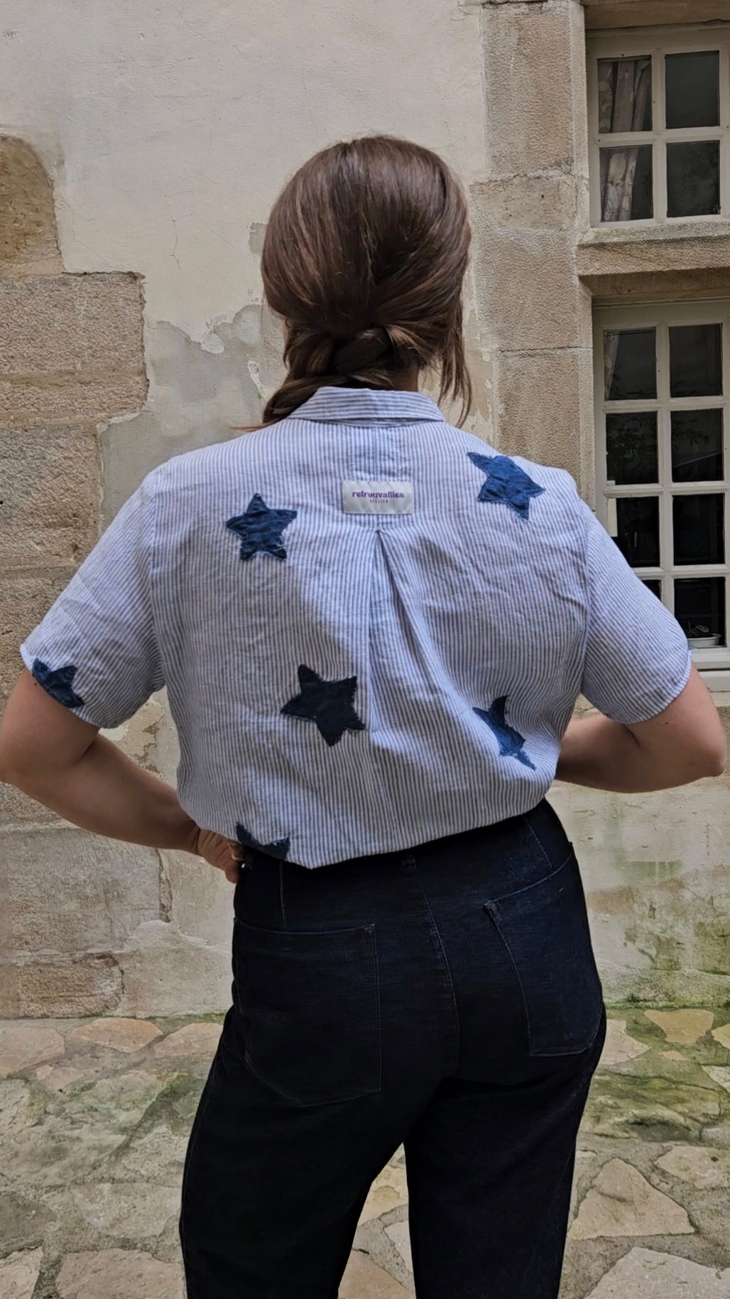 Blouse rayée étoilée