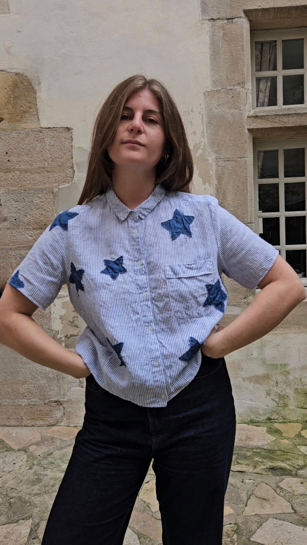 Blouse rayée étoilée
